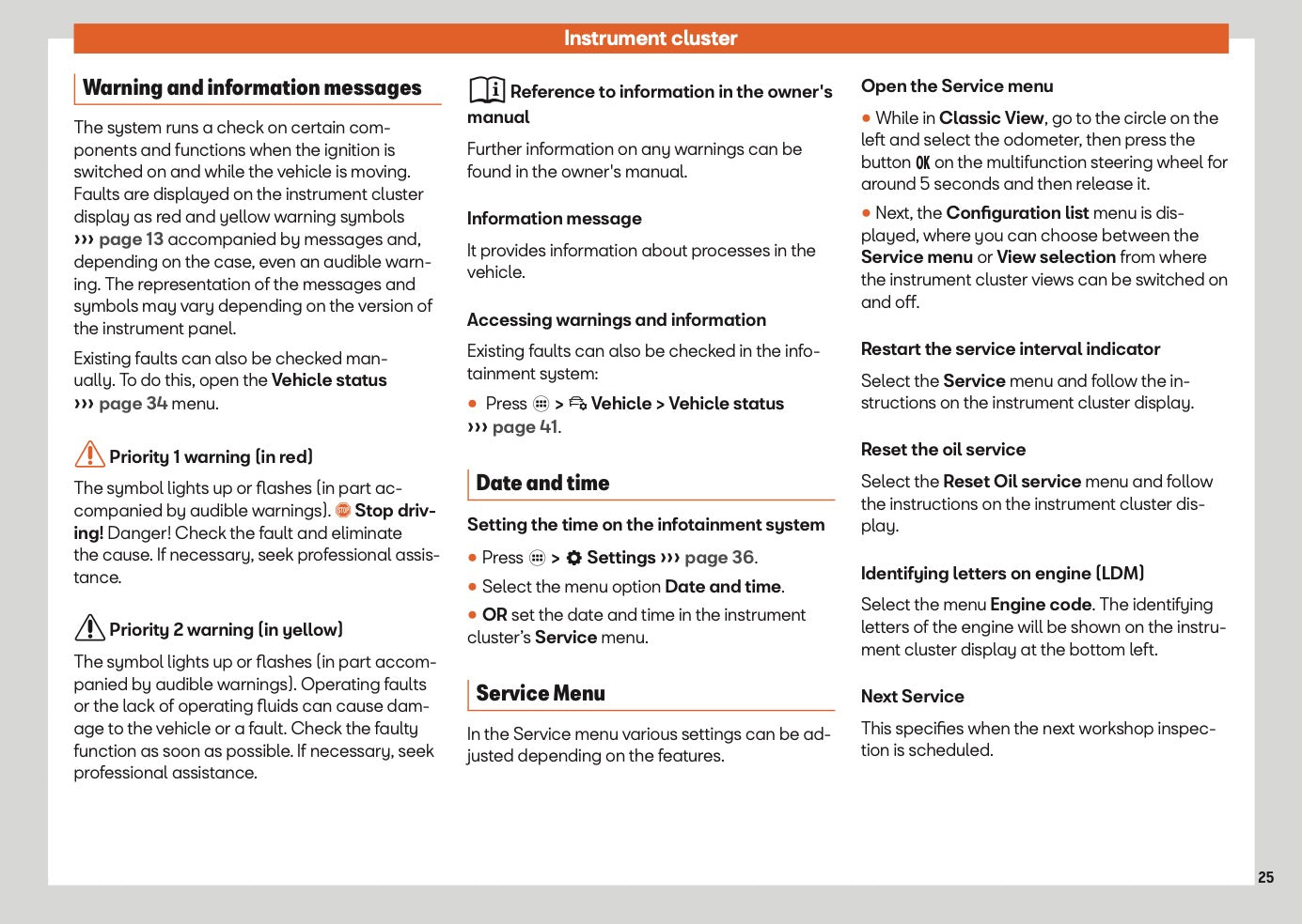 2025 Seat Leon Owner's Manual | English