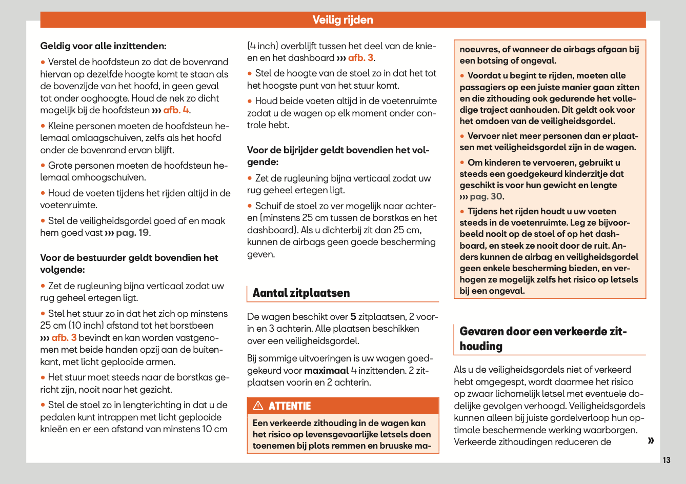 2020 Seat Leon/Leon Sportstourer Owner's Manual | Dutch