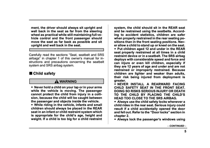 2005 Subaru Baja Owner's Manual | English