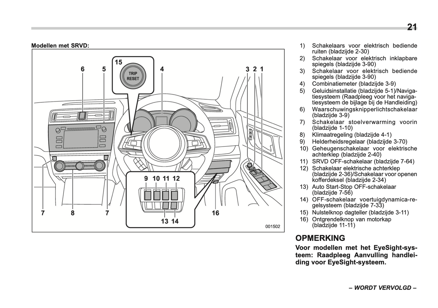 2018 Subaru Legacy/Outback Owner's Manual | Dutch