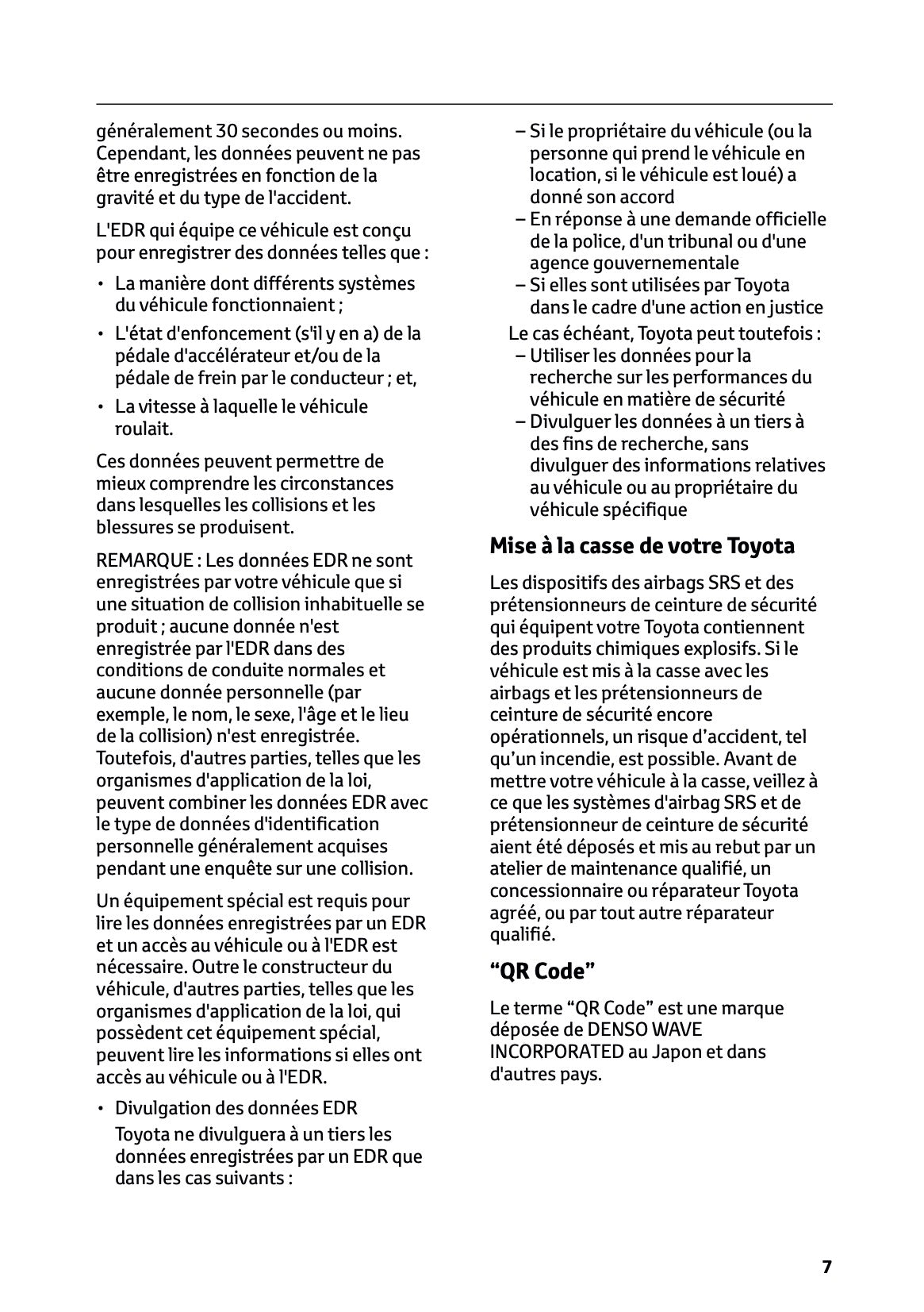 2025-2026 Toyota Aygo X Owner's Manual | French