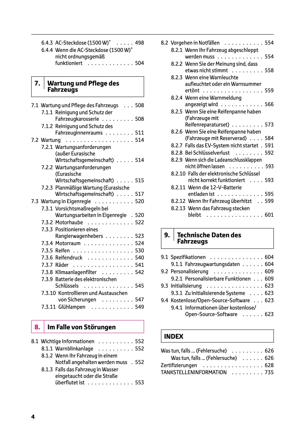 2025 Toyota bZ4X Bedienungsanleitung | Deutsch