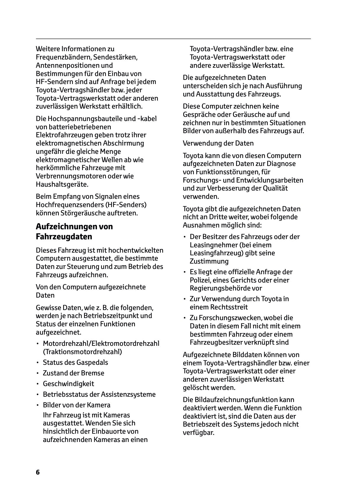 2025 Toyota bZ4X Bedienungsanleitung | Deutsch