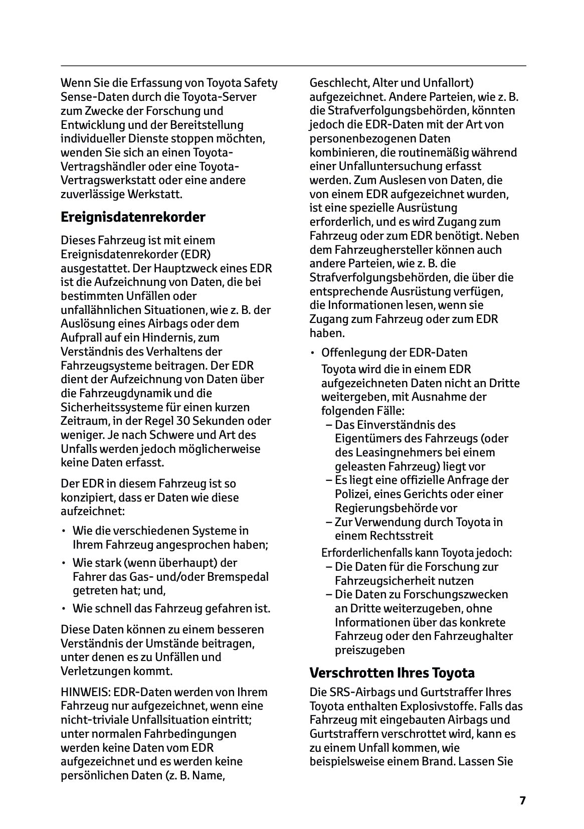 2025 Toyota bZ4X Bedienungsanleitung | Deutsch