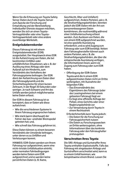 2025 Toyota bZ4X Bedienungsanleitung | Deutsch