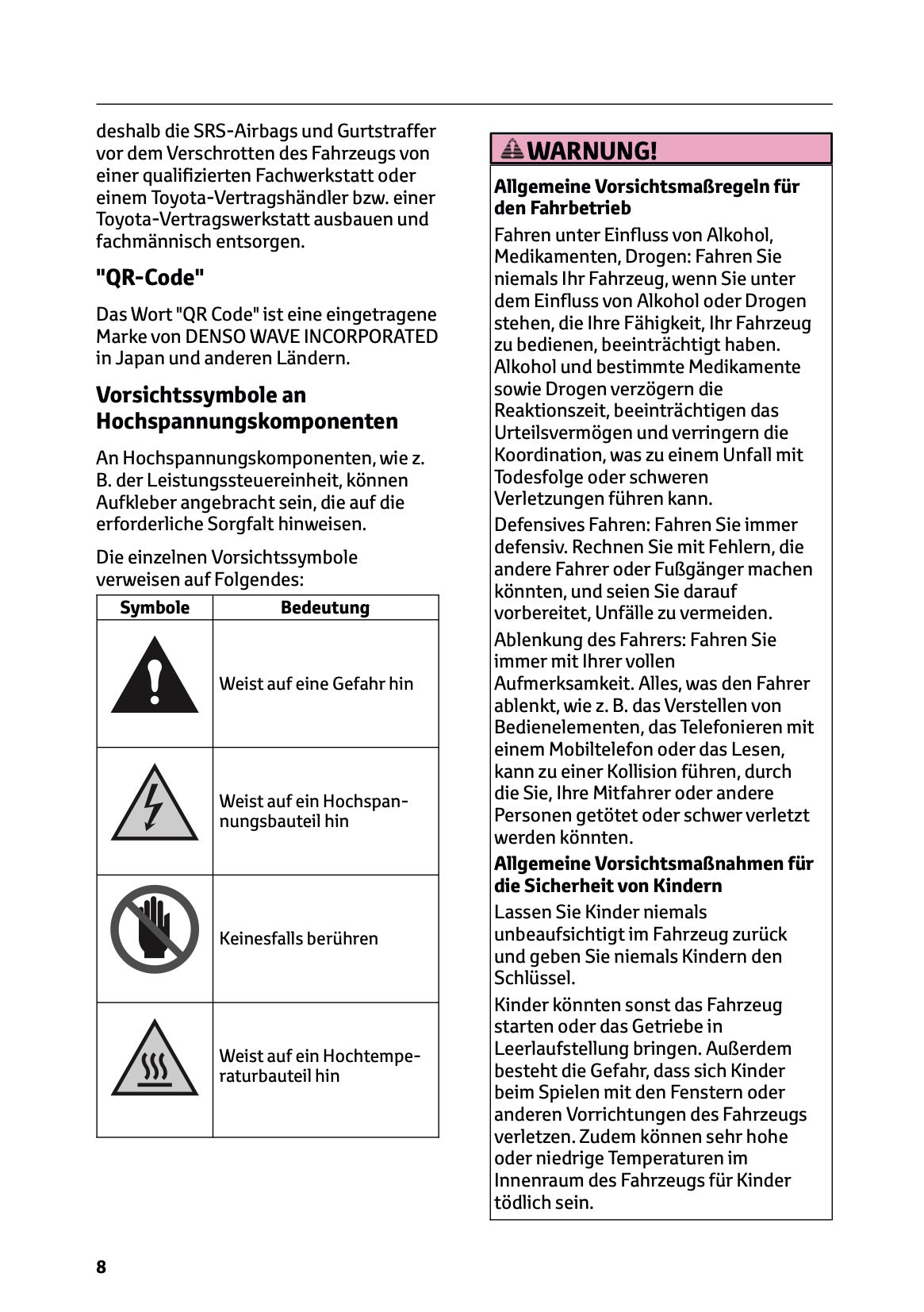 2025 Toyota bZ4X Bedienungsanleitung | Deutsch