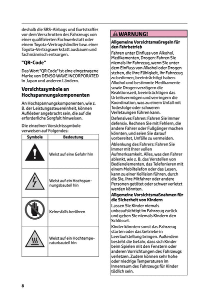 2025 Toyota bZ4X Bedienungsanleitung | Deutsch