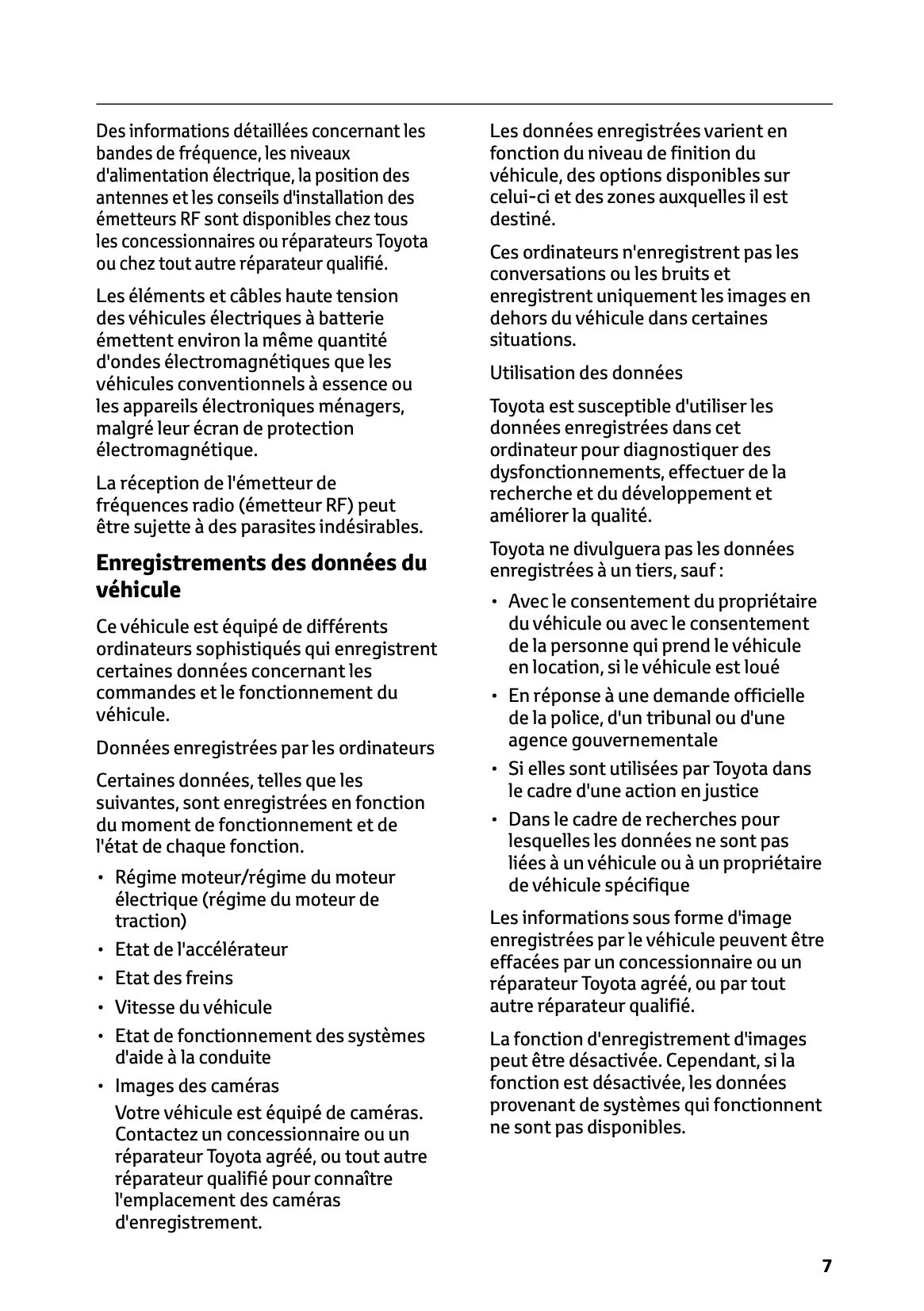 2025 Toyota bZ4X Owner's Manual | French