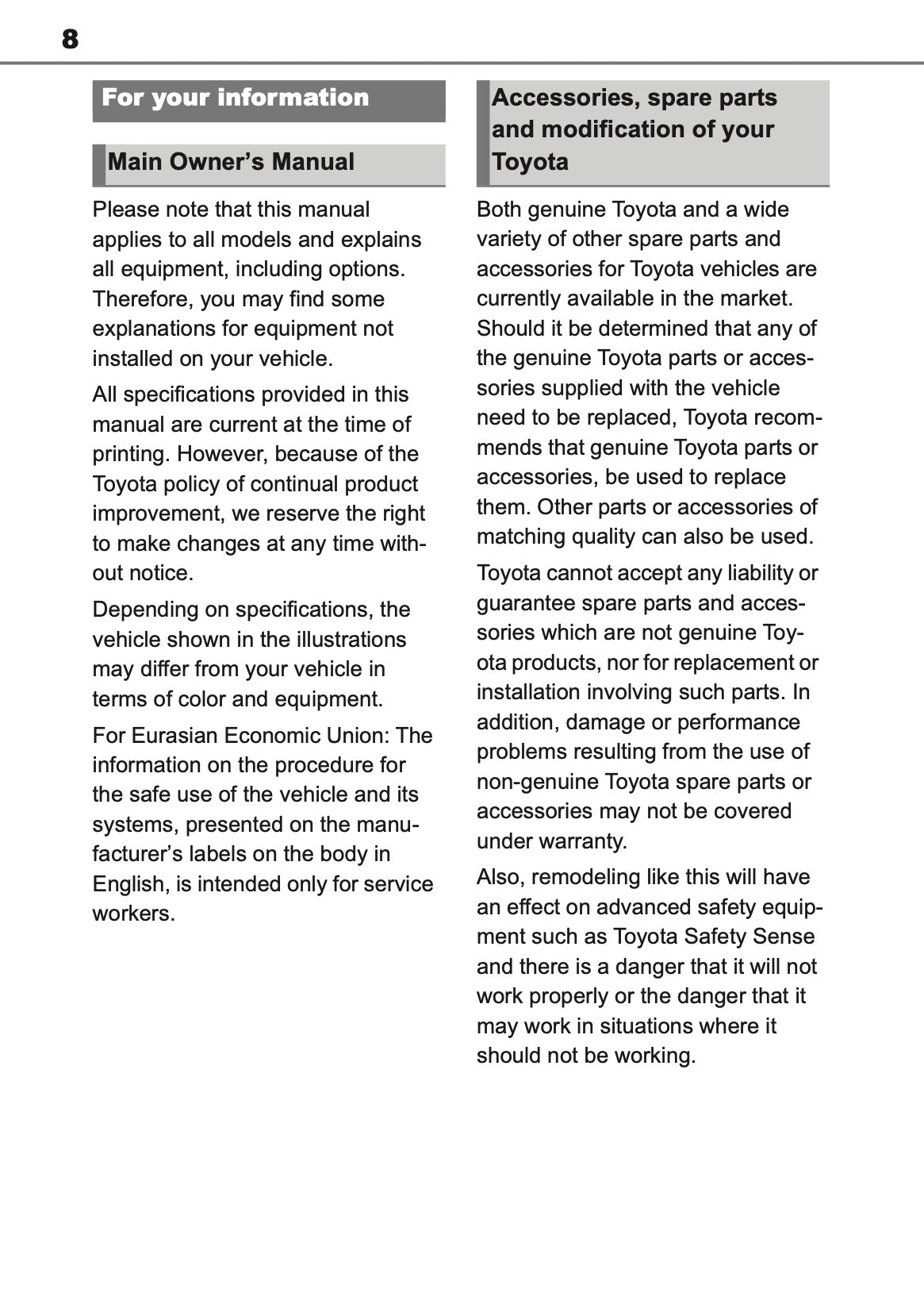 2025 Toyota bZ4X Owner's Manual | English