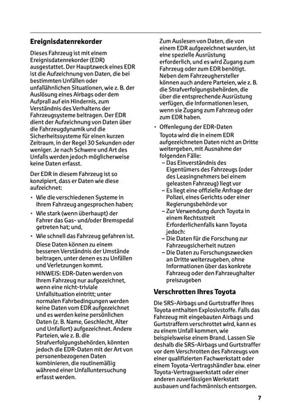 2025-2026 Toyota C-HR Plug-in-Hybrid Bedienungsanleitung | Deutsch