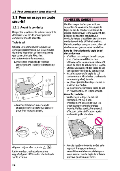 2023-2024 Toyota C-HR Hybrid Owner's Manual | French