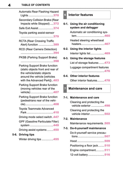 2025-2026 Toyota C-HR Plug-in-Hybrid Owner's Manual | English