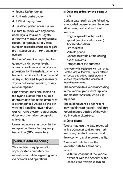 2025-2026 Toyota C-HR Plug-in-Hybrid Owner's Manual | English