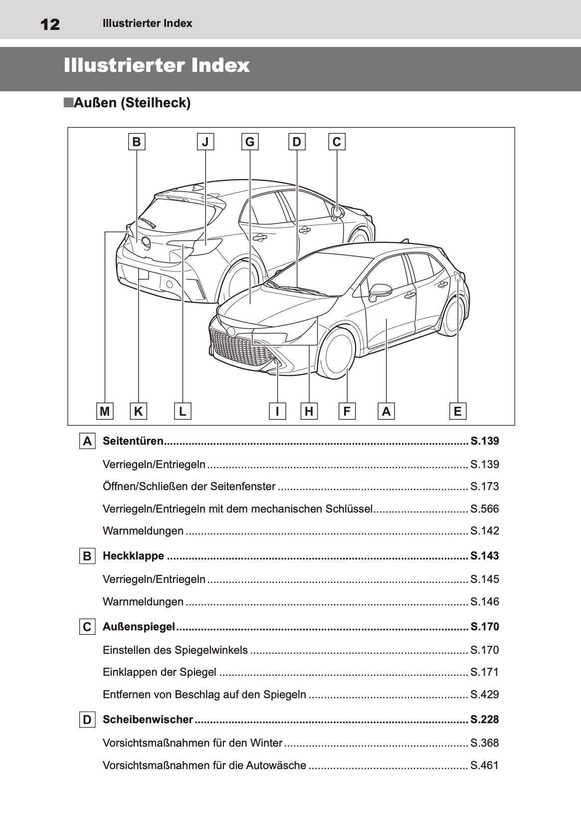 2022-2024 Toyota Corolla Hybrid Hatchback/Touring Sports Bedienungsanleitung | Deutsch