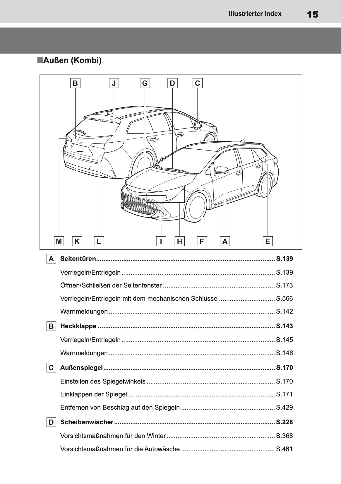 2022-2024 Toyota Corolla Hybrid Hatchback/Touring Sports Bedienungsanleitung | Deutsch