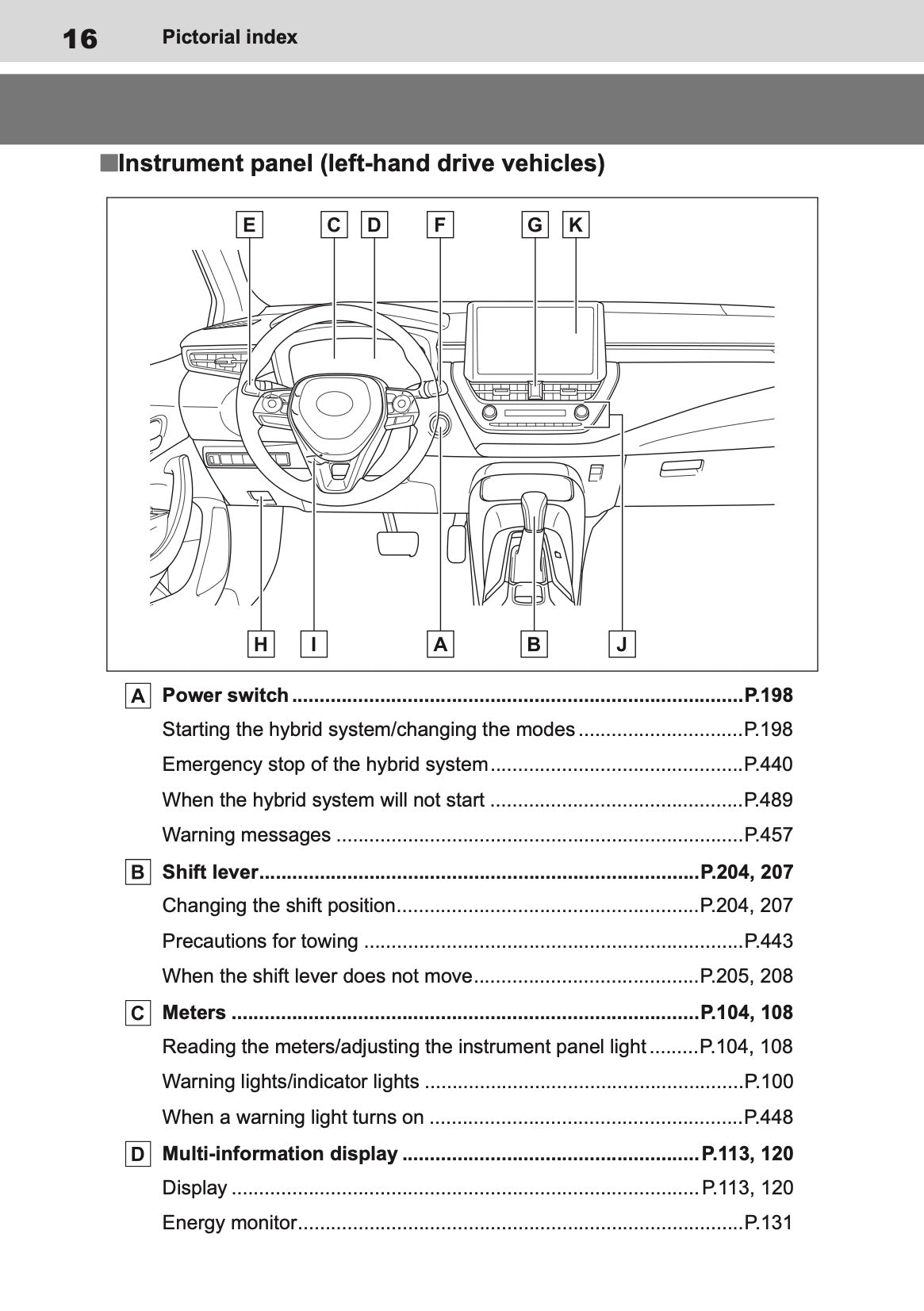 2025 Toyota Corolla Hybrid Hatchback/Touring Sports Owner's Manual | English