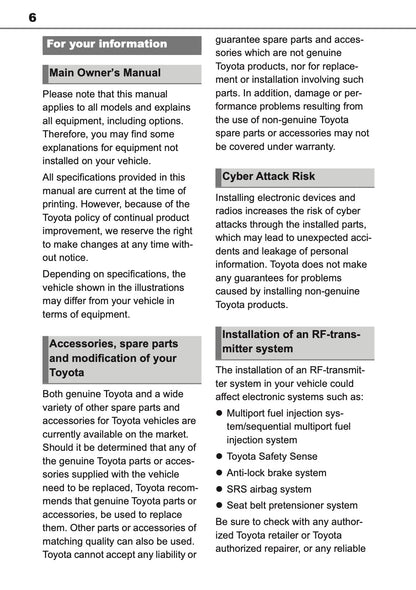 2026 Toyota Corolla Hybrid Hatchback/Touring Sports Owner's Manual | English