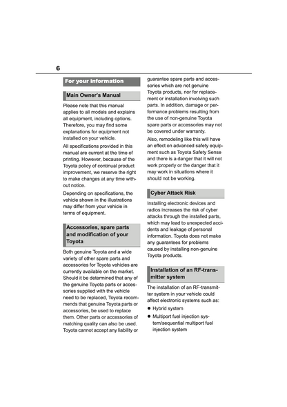 2022-2023 Toyota Corolla Cross Hybrid Owner's Manual | English