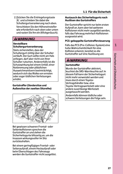 2024-2025 Toyota Highlander Hybrid Bedienungsanleitung | Deutsch