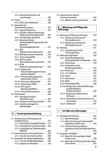 2024-2025 Toyota Highlander Hybrid Bedienungsanleitung | Deutsch
