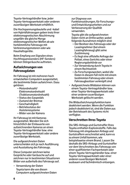 2024-2025 Toyota Highlander Hybrid Bedienungsanleitung | Deutsch
