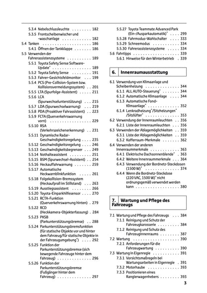 2025-2026 Toyota Mirai Bedienungsanleitung | Deutsch