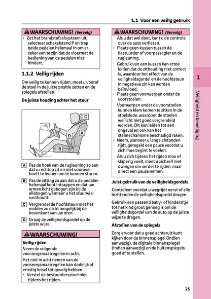 2025-2026 Toyota Mirai Owner's Manual | Dutch