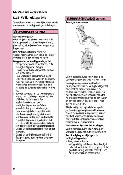 2025-2026 Toyota Mirai Owner's Manual | Dutch