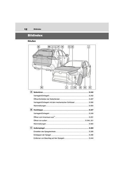 2022-2023 Toyota RAV4 Plug-in-Hybrid Bedienungsanleitung | Deutsch