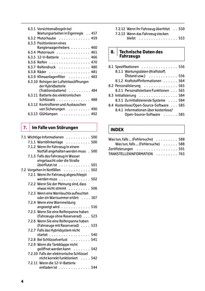 2026 Toyota RAV4 Hybrid Owner's Manual | German