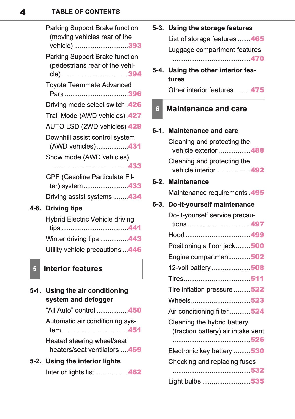 2026 Toyota RAV4 Hybrid Owner's Manual | English