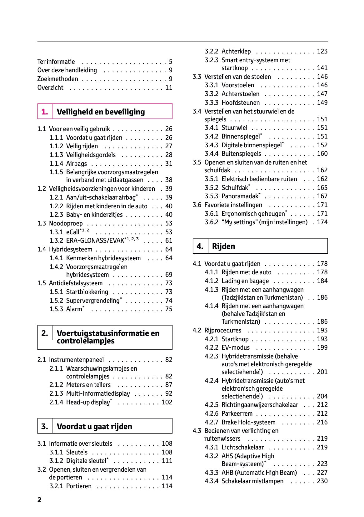 2026 Toyota RAV4 Hybrid Owner's Manual | Dutch