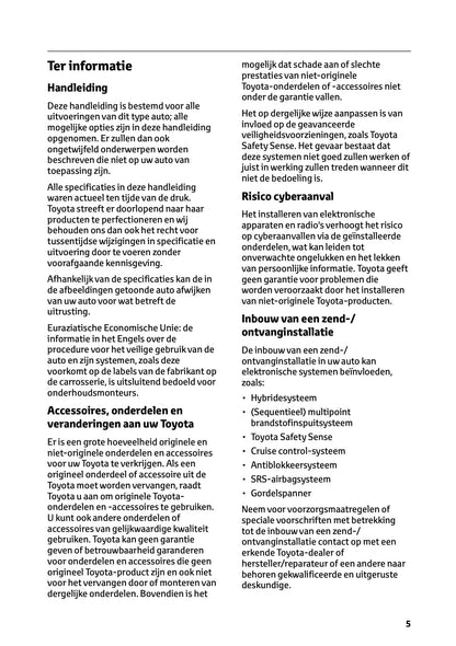 2026 Toyota RAV4 Hybrid Owner's Manual | Dutch