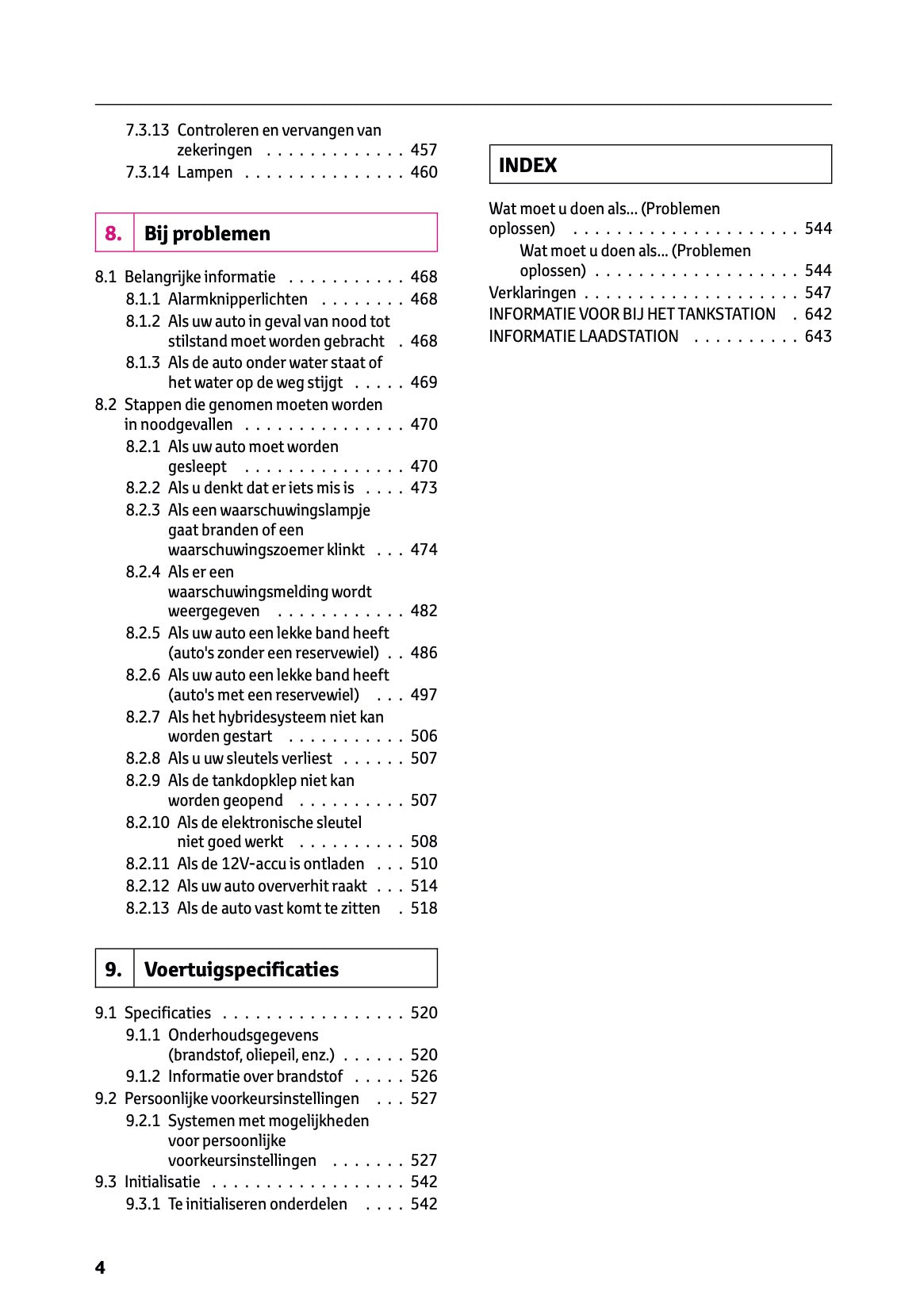 2024-2025 Toyota RAV4 Plug-in-Hybrid Owner's Manual | Dutch
