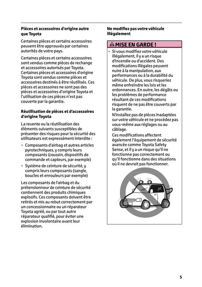 2025-2026 Toyota Urban Cruiser Owner's Manual | French