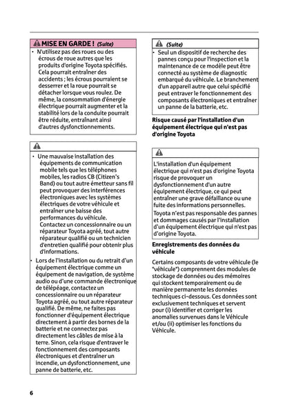 2025-2026 Toyota Urban Cruiser Owner's Manual | French