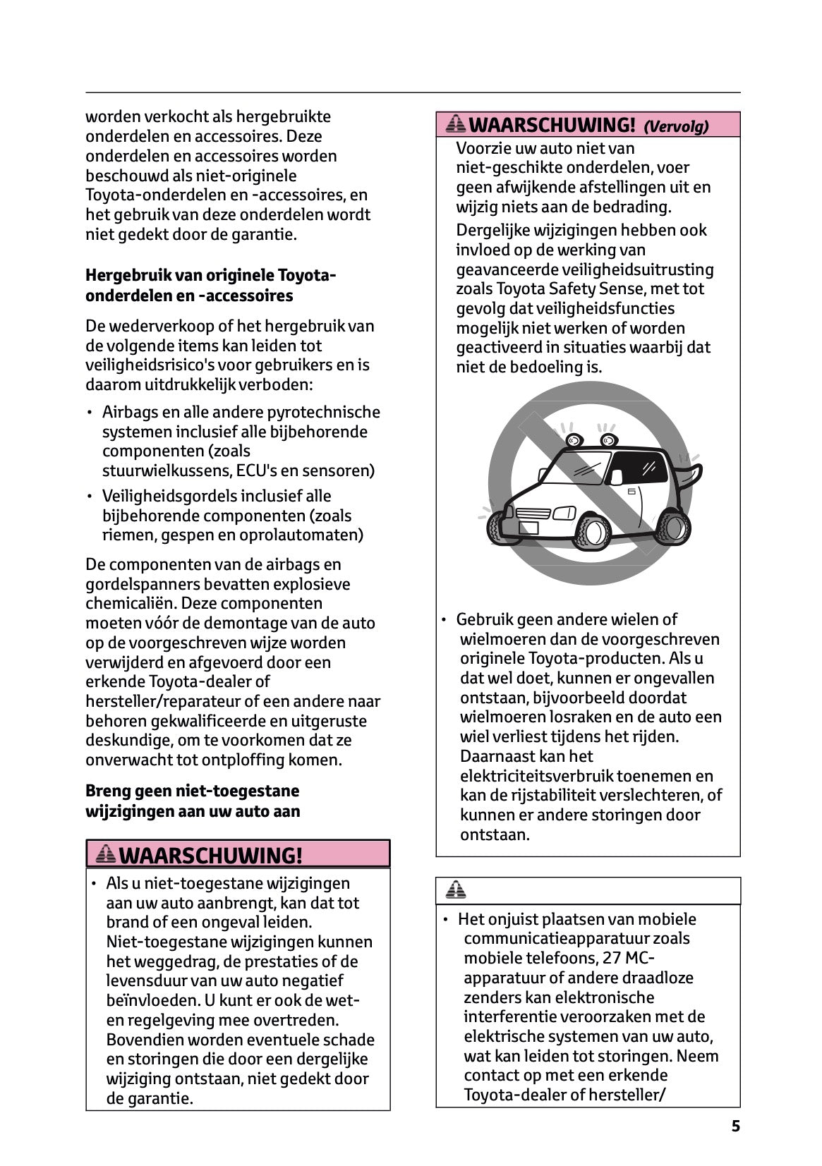 2025-2026 Toyota Urban Cruiser Owner's Manual | Dutch