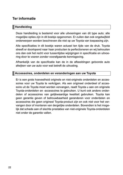2013 Toyota Verso Owner's Manual | Dutch