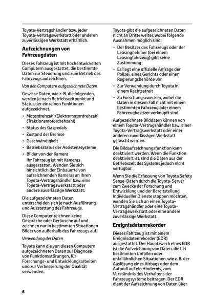 2025 Toyota GR Yaris Bedienungsanleitung | Deutsch