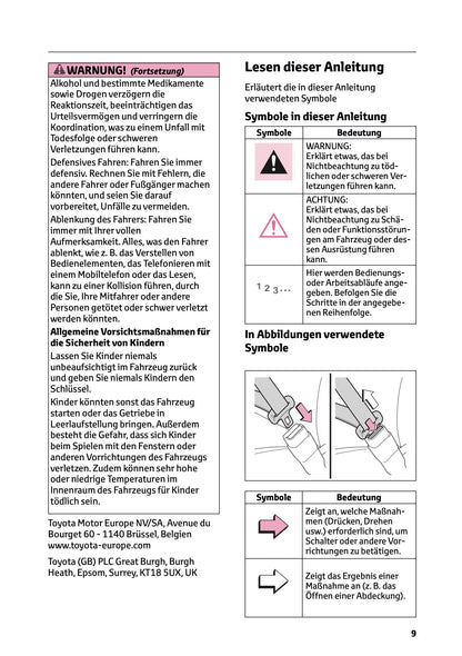 2026 Toyota Yaris Cross Hybrid Bedienungsanleitung | Deutsch