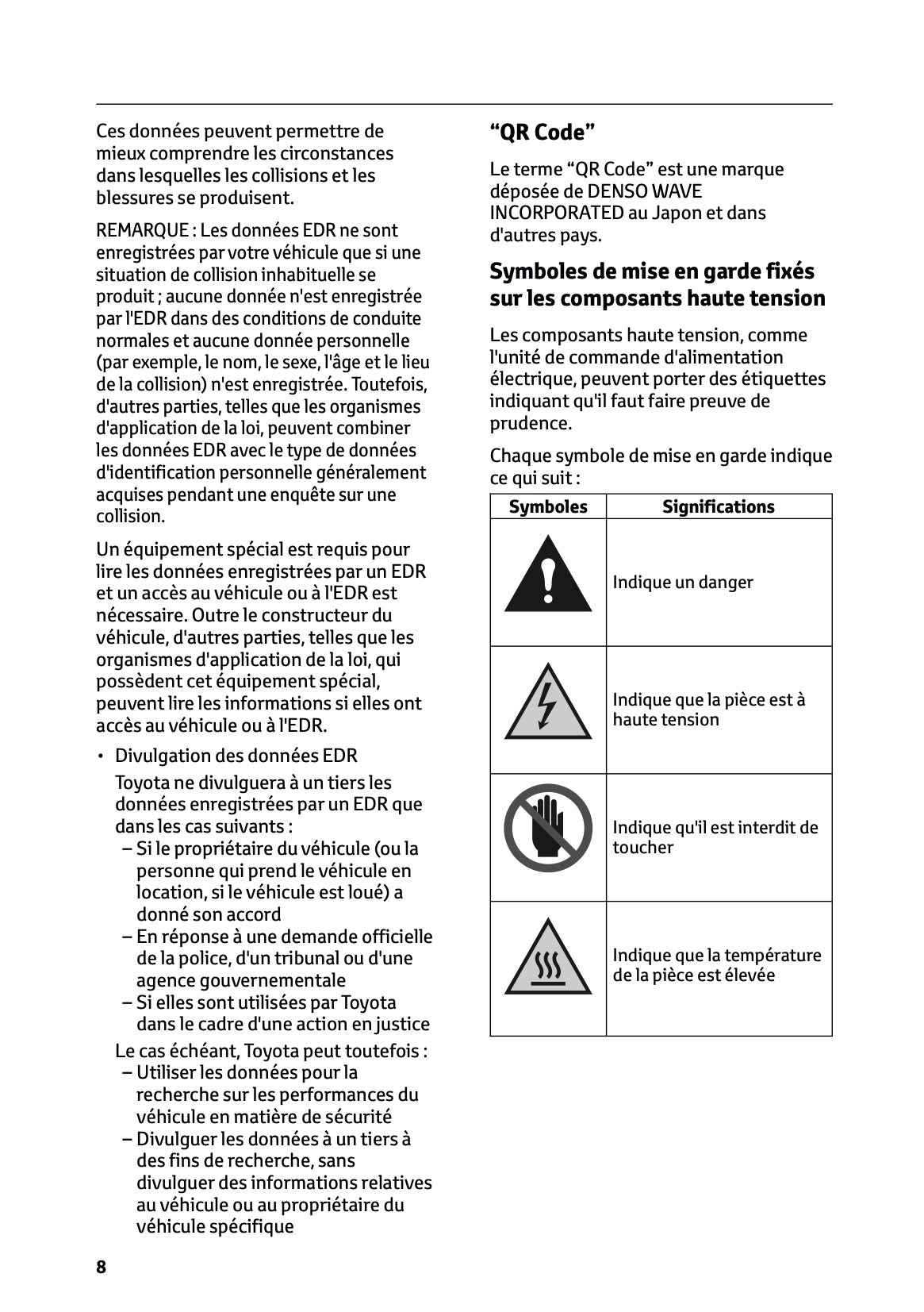 2026 Toyota Yaris Cross Hybrid Owner's Manual | French