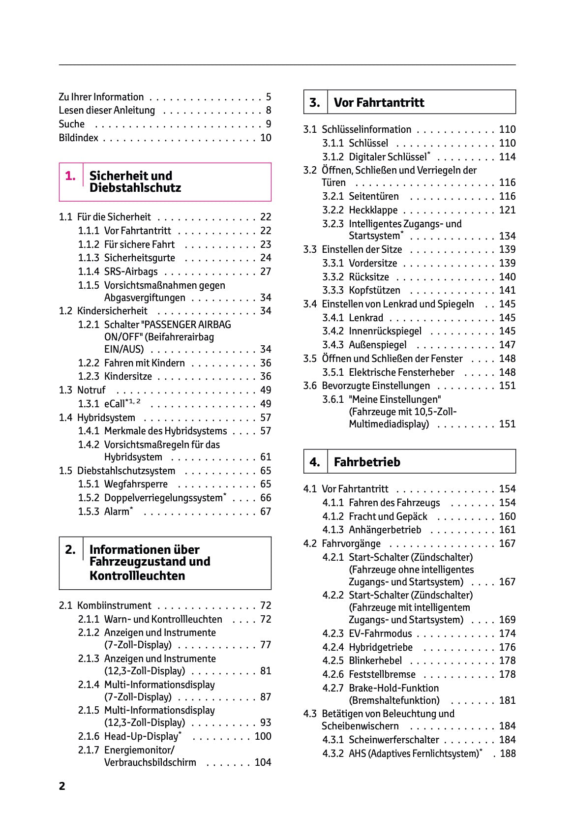 2024 Toyota Yaris Cross Hybrid Owner's Manual | German
