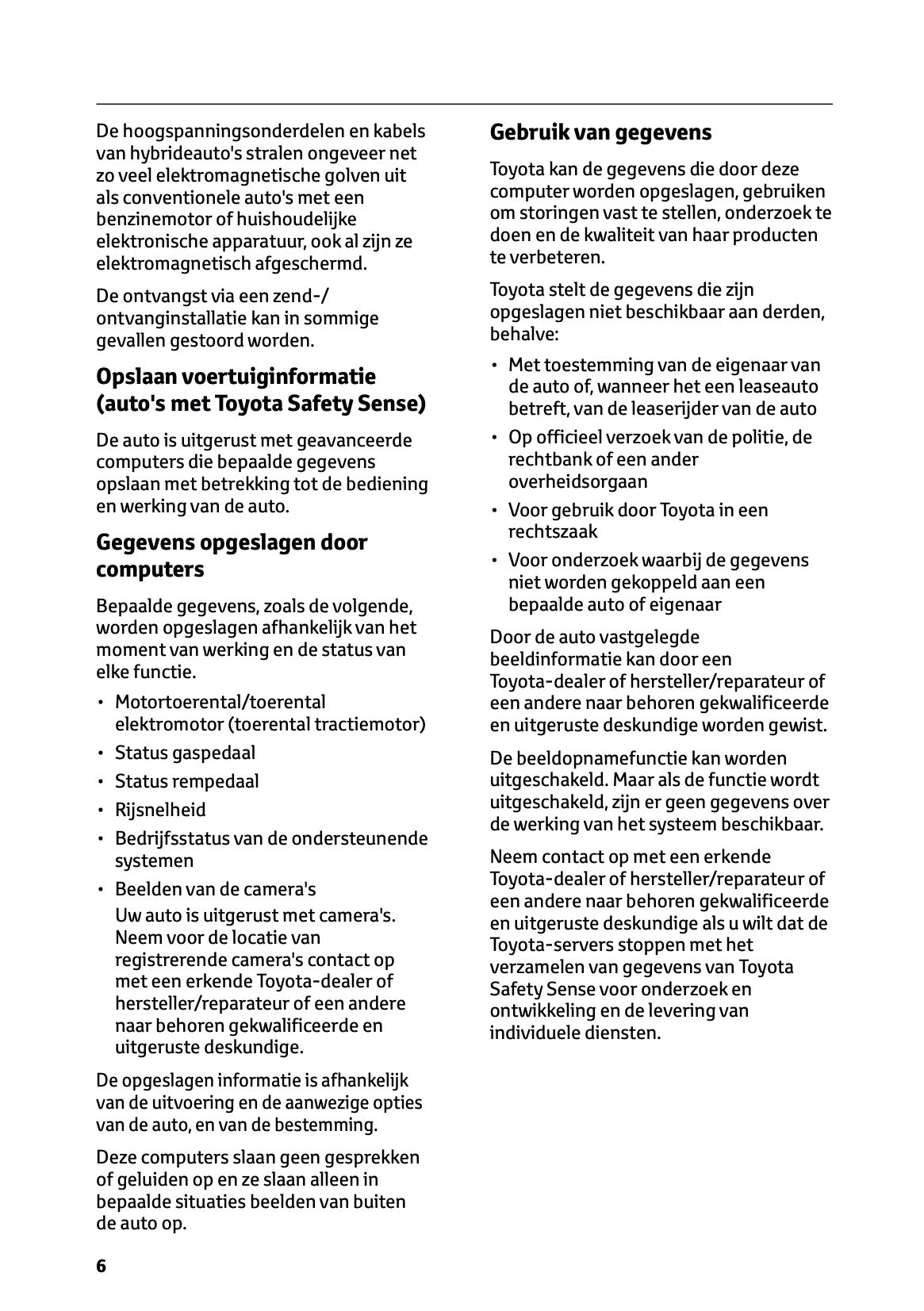 2026 Toyota Yaris Hybrid Owner's Manual | Dutch
