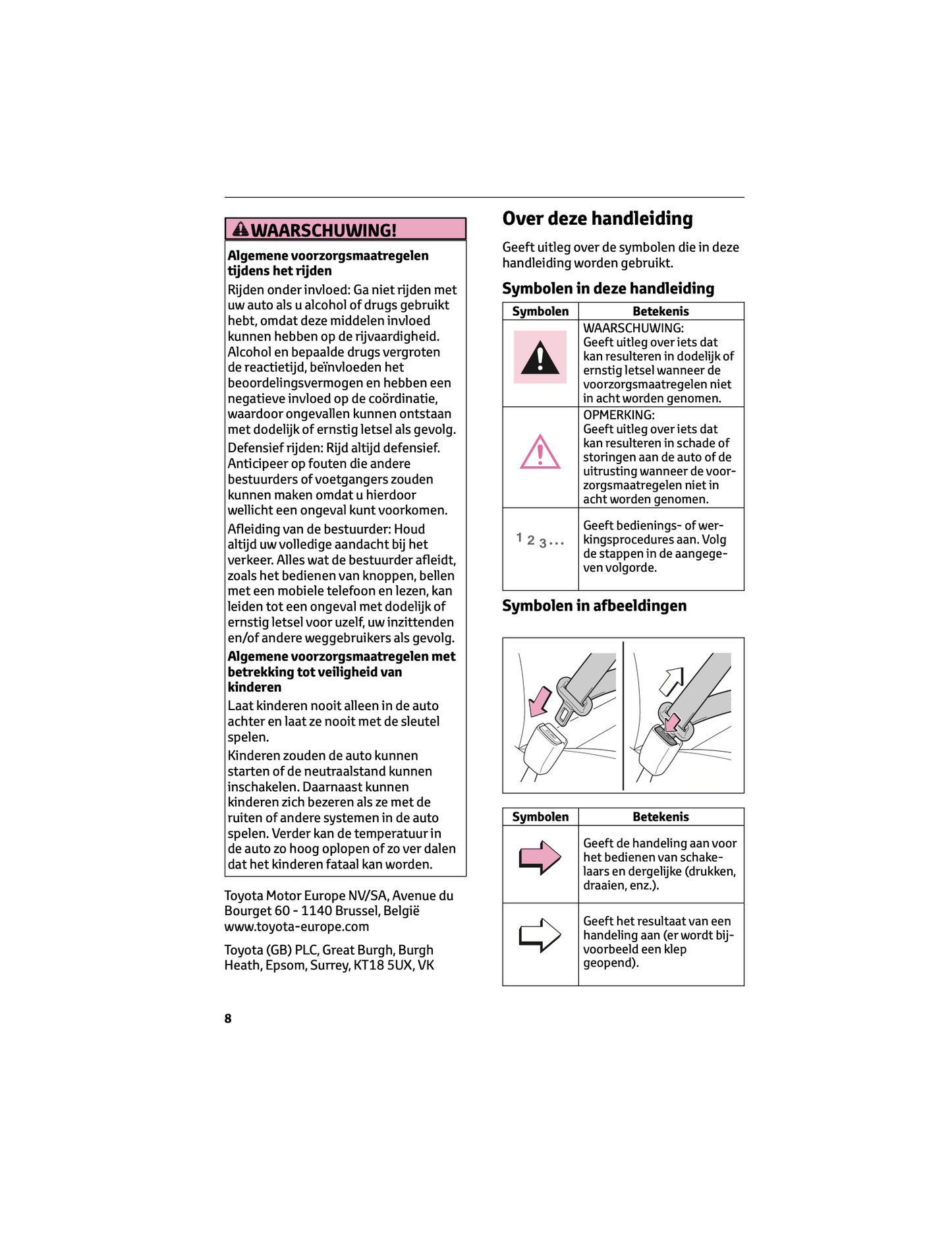 2024 Toyota Yaris Owner's Manual | Dutch