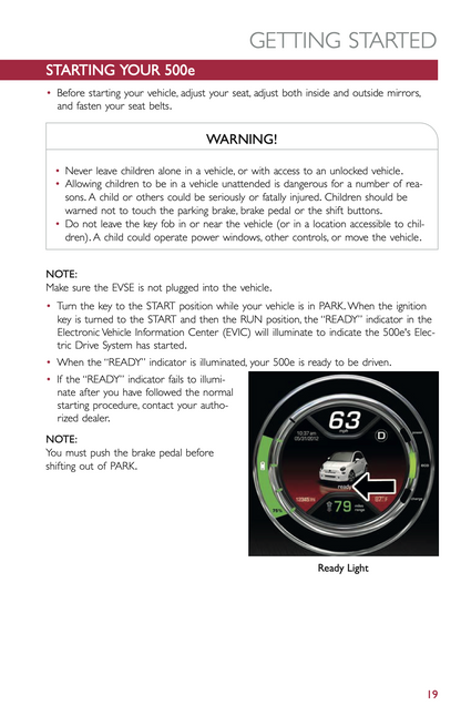 2015 Fiat 500e User Guide | English