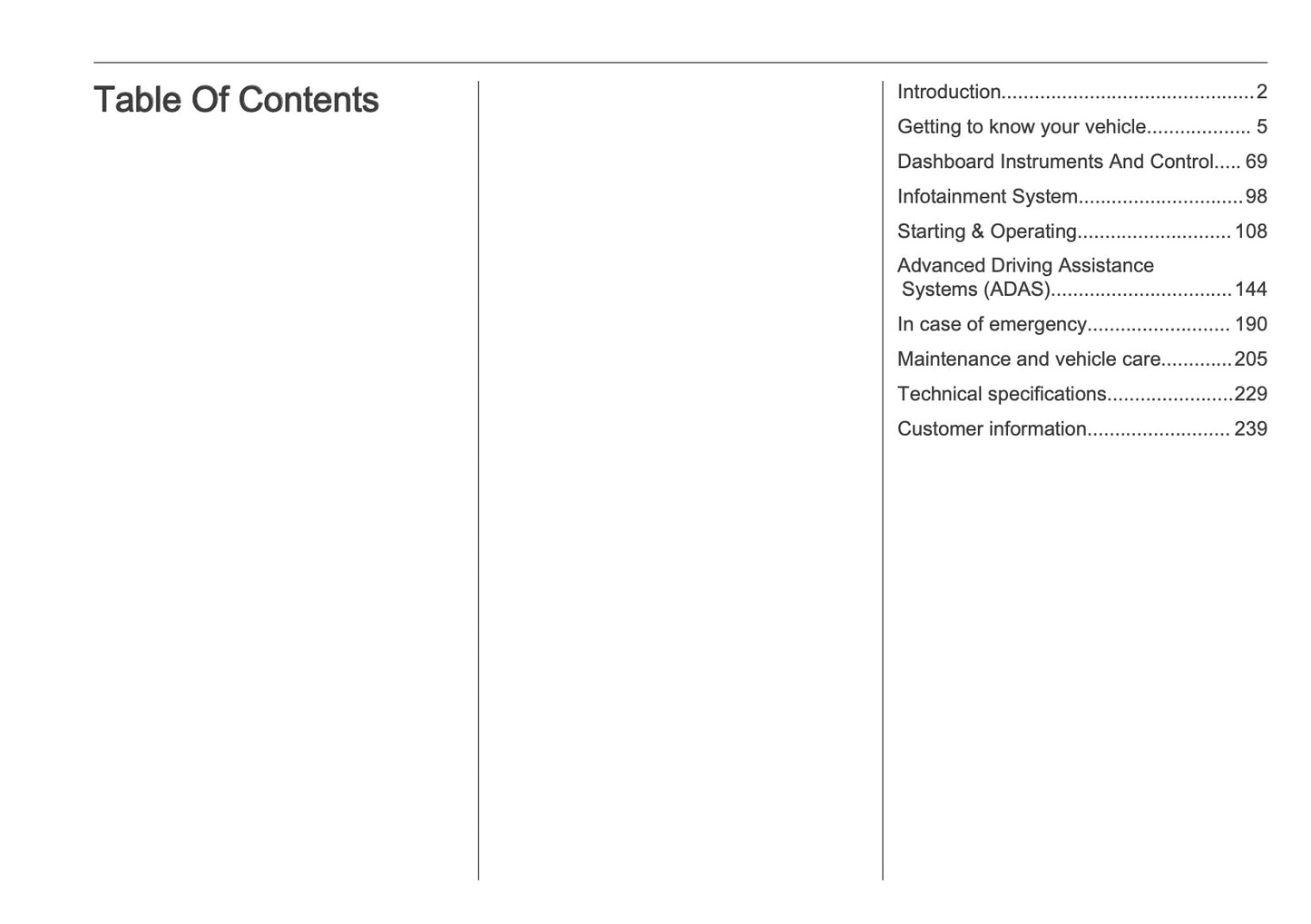 2026 Vauxhall Astra Owner's Manual | English