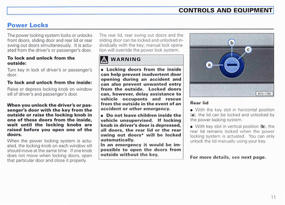 1999 Volkswagen EuroVan Owner's Manual | English