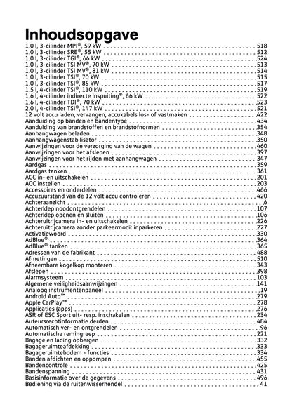 2020-2021 Volkswagen Polo Owner's Manual | Dutch