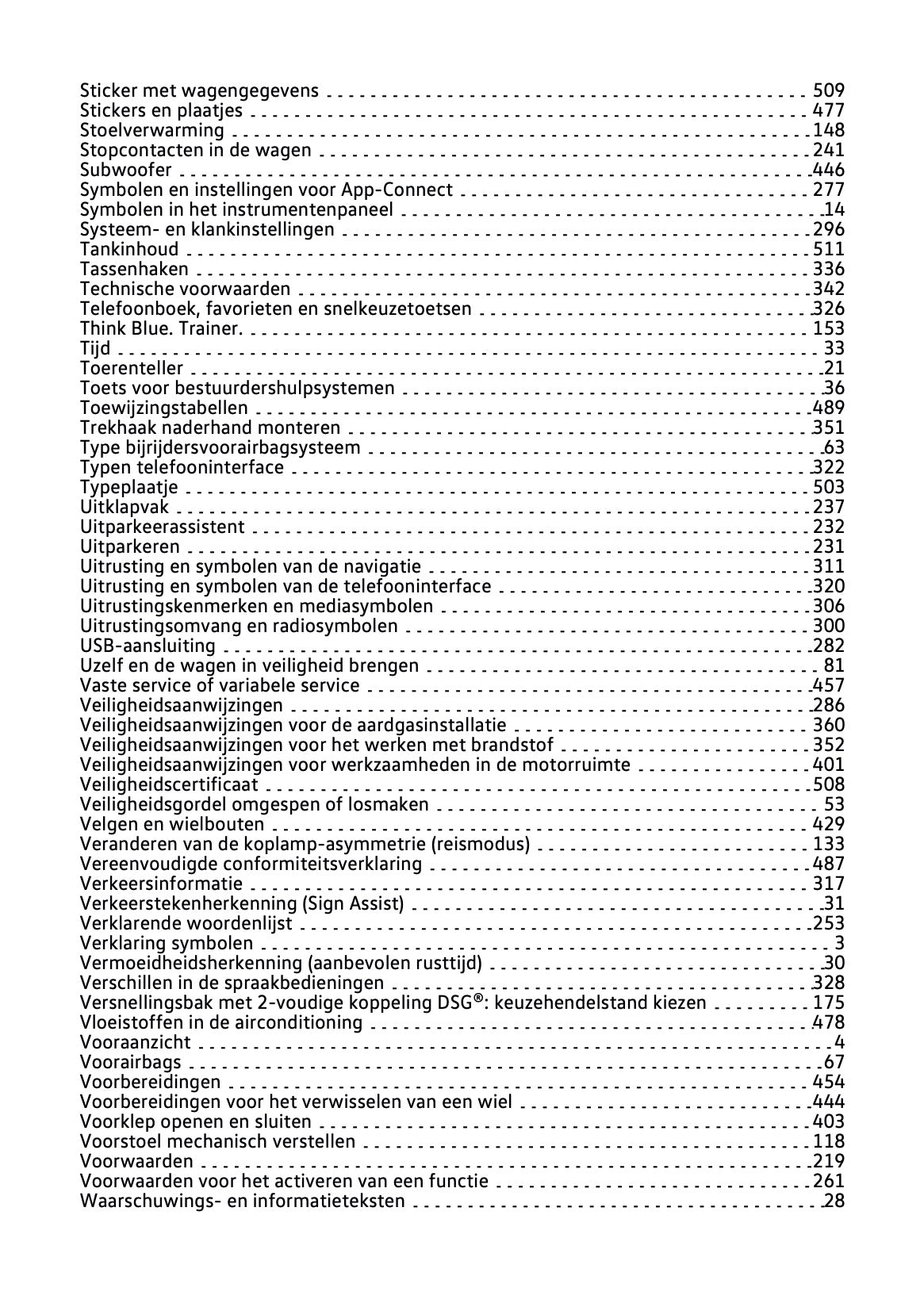 2020-2021 Volkswagen Polo Owner's Manual | Dutch