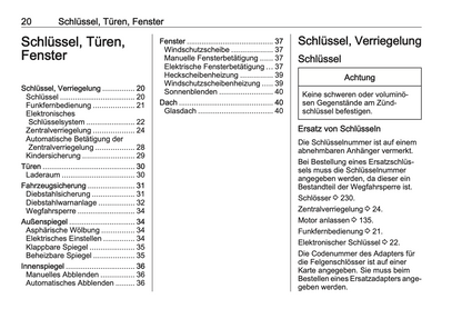 2020-2022 Opel Crossland Owner's Manual | German